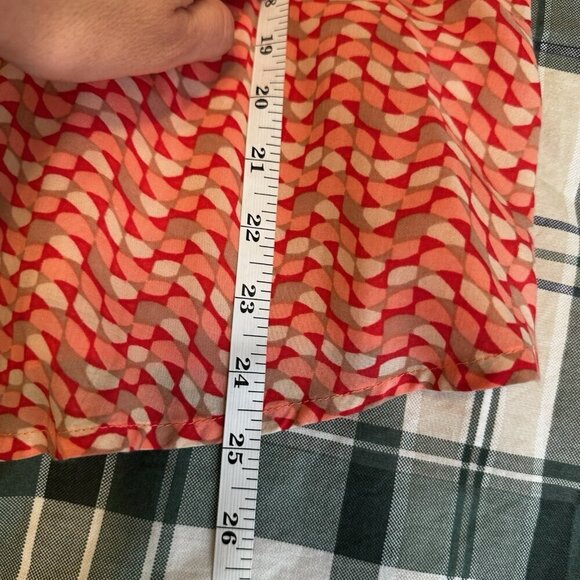 Anthropologie‎ Maeve Verena Tie Front Sleeveless Top Size Medium Pink/Red Boho - Picture 9 of 11